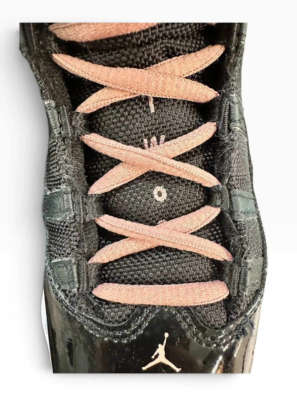 Jordan 6 Rings Black/Pink Mid Top Lace-Up Sneaker Youth 2.5Y 323432-068